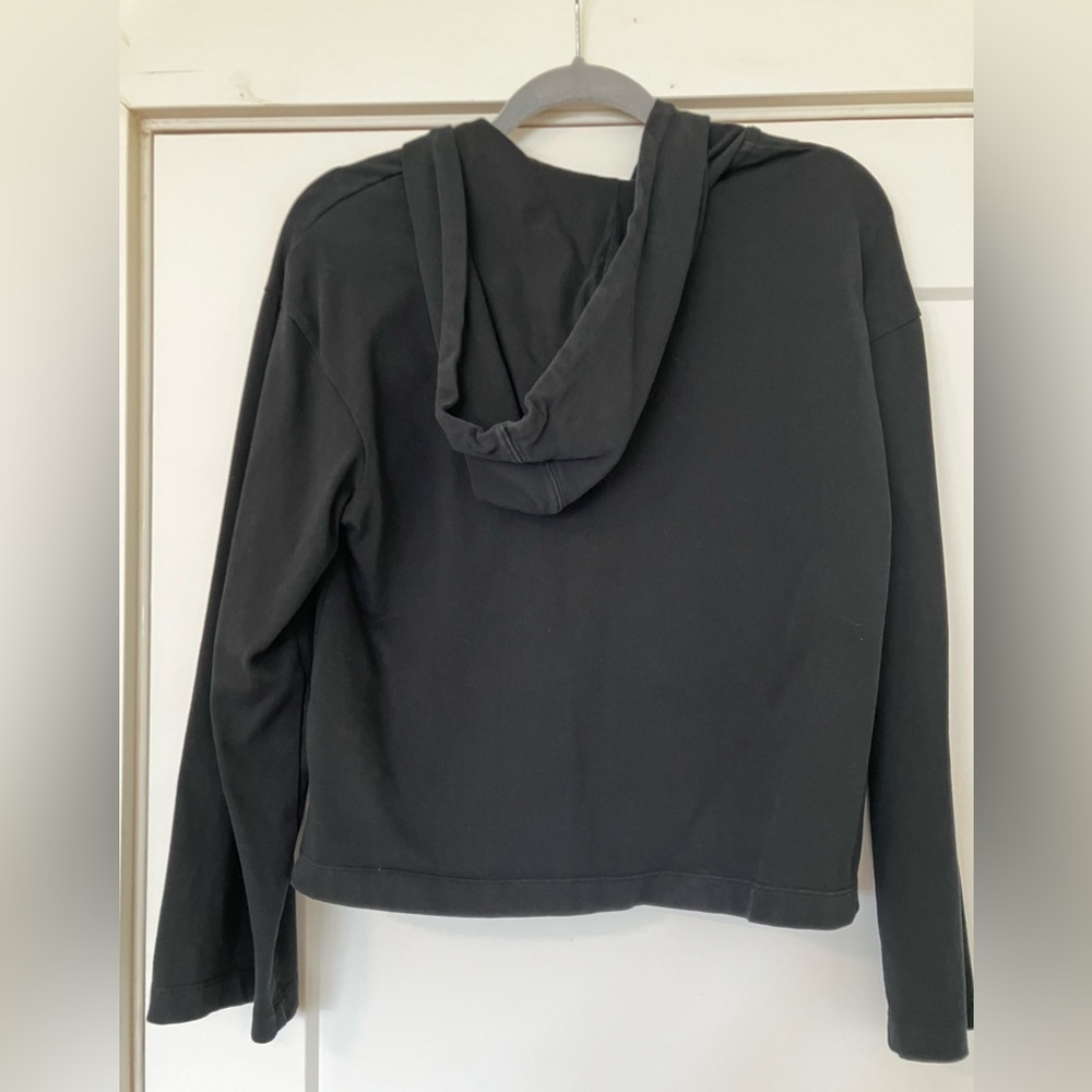 Nike Women's Black Full Zip Boxy Wide Sleeve Hoodie Sweatshirt Size XSmall - Picture 2 of 5
